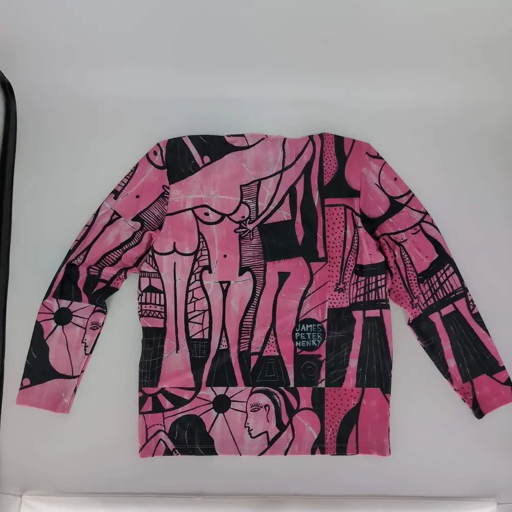 Swiminista x James Peter Henry Good Vibes Rashguard Beach Activities Pink XL NWT